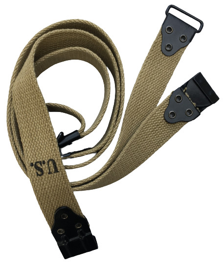 US WWI WWII M1903 Springfield Thompson Kerr Pattern Canvas Sling-Khaki Color