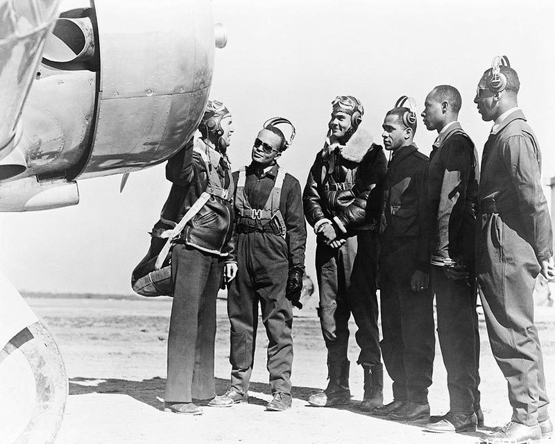 BENJAMIN DAVIS & 1ST TUSKEGEE AIRMEN 8×10 GLOSSY PHOTO PRINT