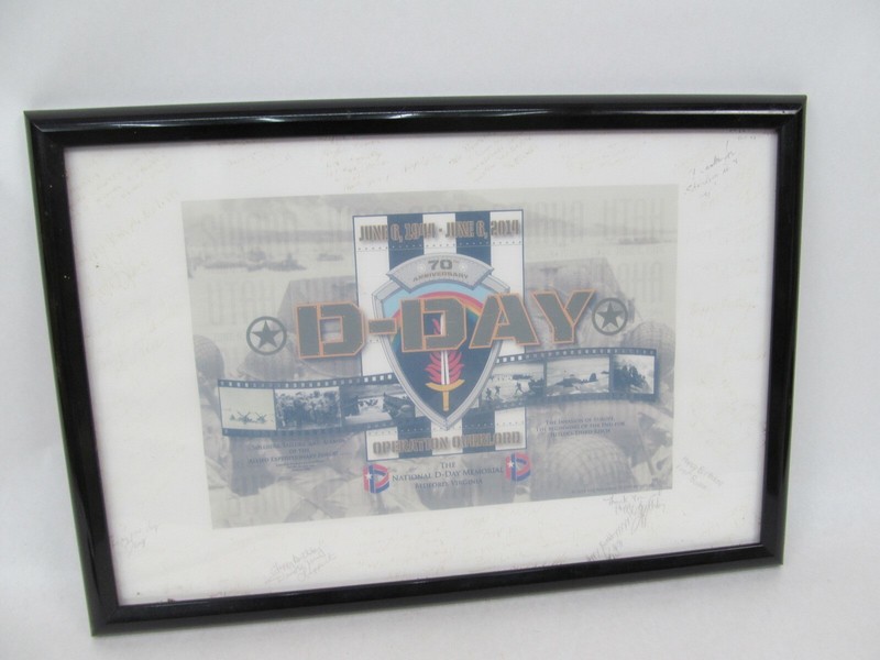 D-Day Operation Overlord Signed Birthday Poster WWII