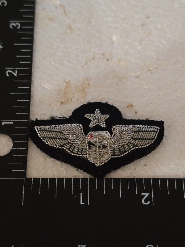 Reproduction WWII Silver Bullion Wings Senior Flight Surgeon Clutch Back 2783