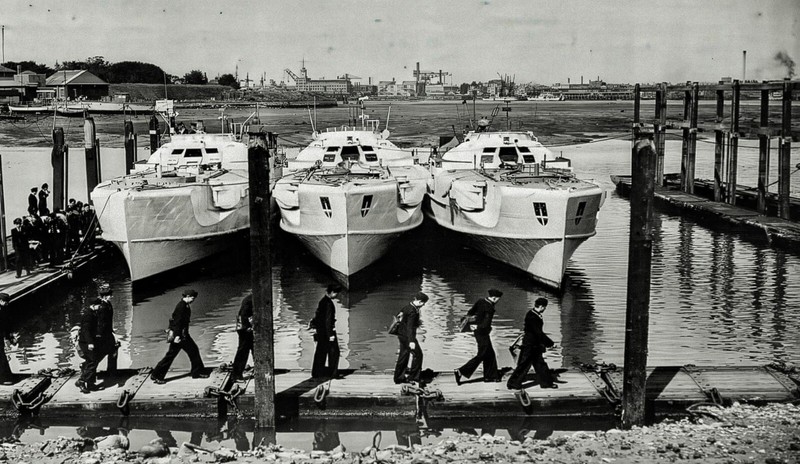 WW2 WWII Photo World War Two Surrendered German E-Boats Portsmouth 1945