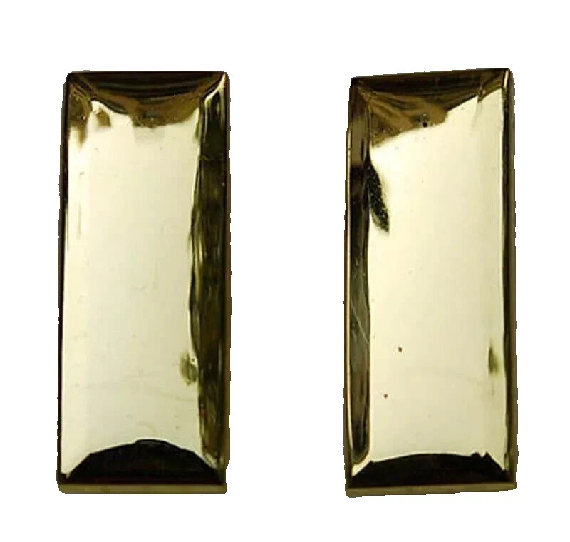 WW2 PAIR OF US ARMY FIRST LIEUTENANT OFFICER RANK INSIGNIA BADGES GOLD
