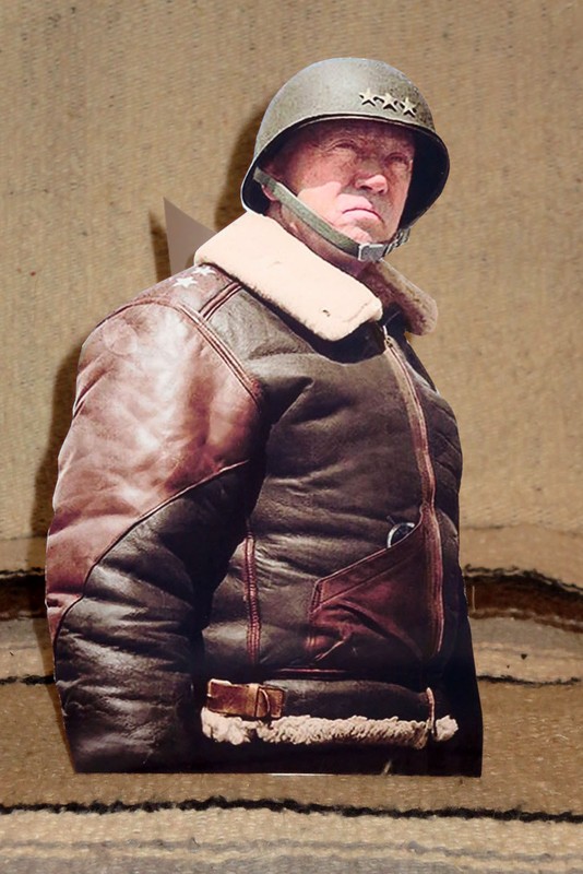 General George Patton World War 2 Figure Color Tabletop Display Standee 9.5"Tall
