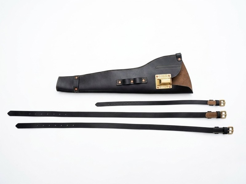 US WWII-WW2 M1 Carbine Rifle Leather Scabbard Black Color Reproduction. gallery