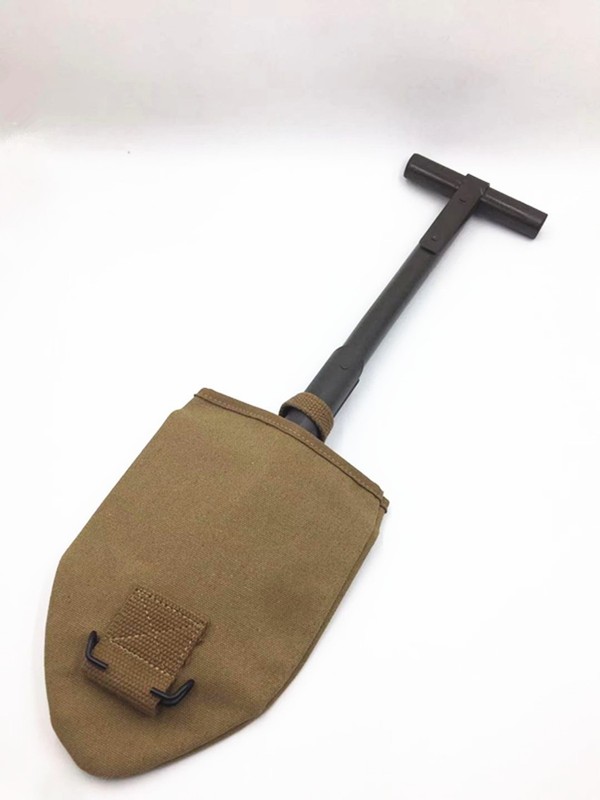 WW2 US ARMY USMC M1910 T-HANDLE SHOVEL Length 53cm With Khaki Cover gallery