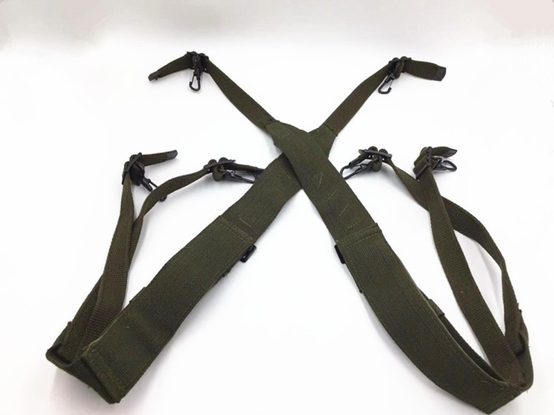 US Army Korean War M1945 Combat Field Pack Suspenders Shoulder Straps gallery