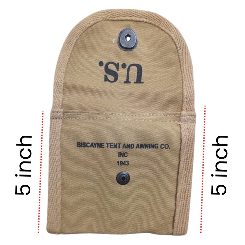 U.S WW2 M1 Carbine Buttstock Magazine Pouch WWII Ammo Cartridge Pouch Khaki gallery