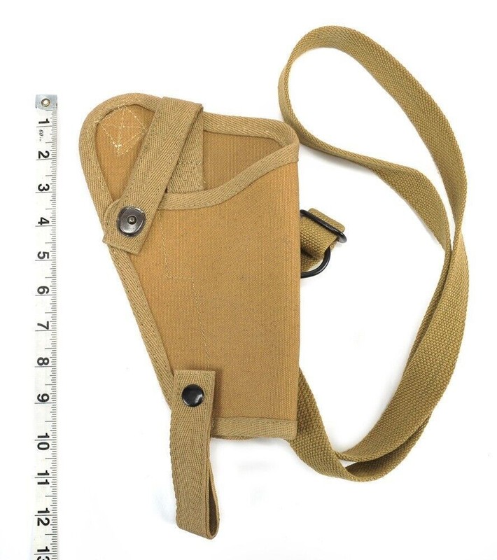 US WW2 M3 Khaki Canvas Colt 1911 .45 Tanker Shoulder Holster Marked JT&L gallery