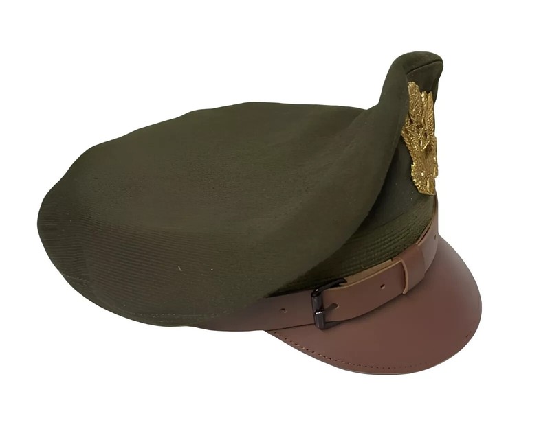 WW2 US Army Aircorps Military Officers Pilots OD Visor Crusher Hat Cap gallery