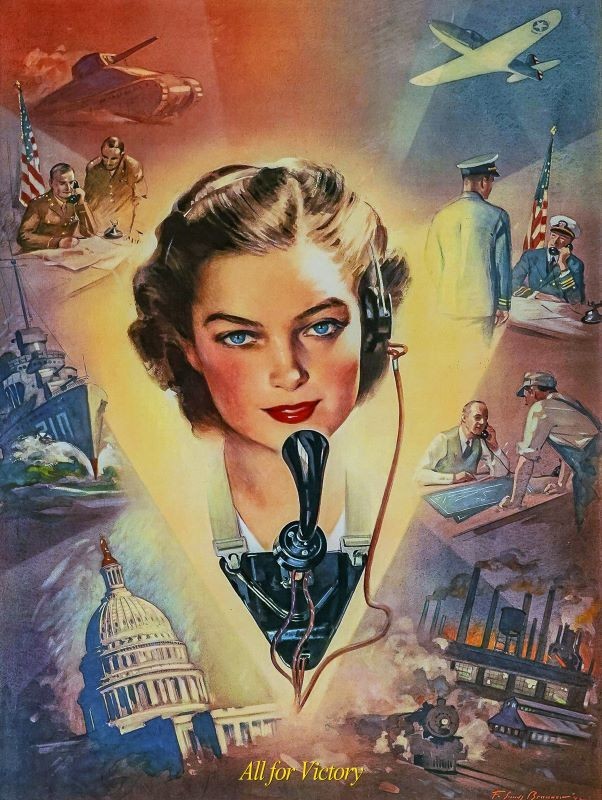 World War Two Theme "All for Victory" NEW METAL SIGN: 9x12" Free Shipping