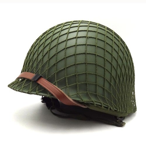 WWII WW2 US Army M1 Milirary Steel Helmet Green Seam America Helmet With Cover gallery