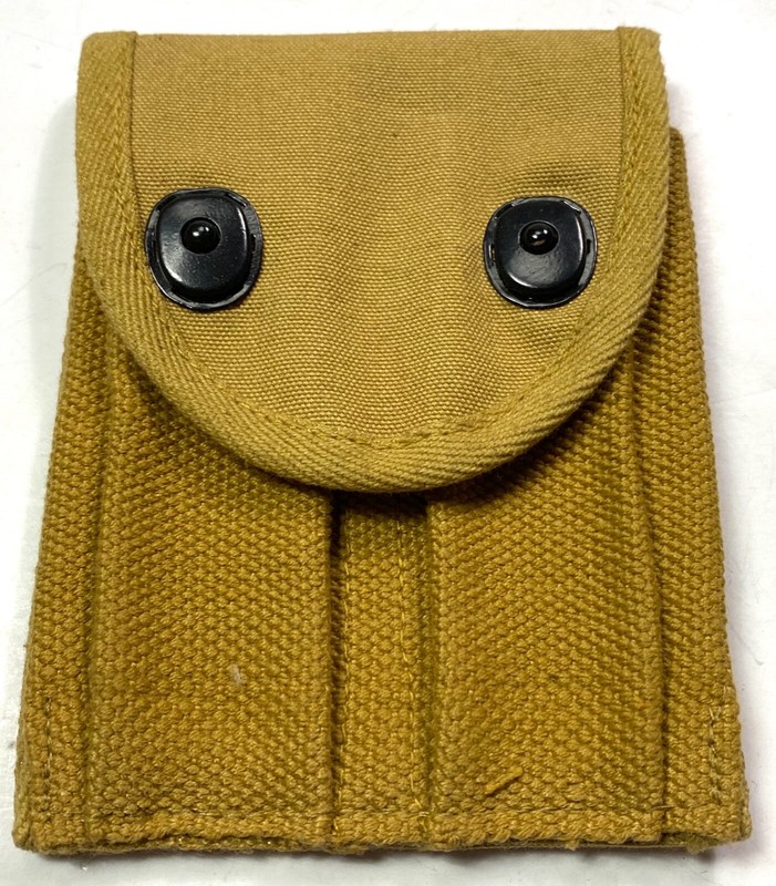 WWI WWII US M1910 .45 PISTOL MAGAZINE AMMO BELT CARRY POUCH-OD#3