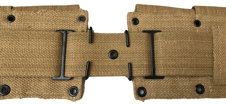 U.S. Army WWII Springfield M1 Garand 10 Pocket Canvas Ammunition Belt-KHAKI gallery