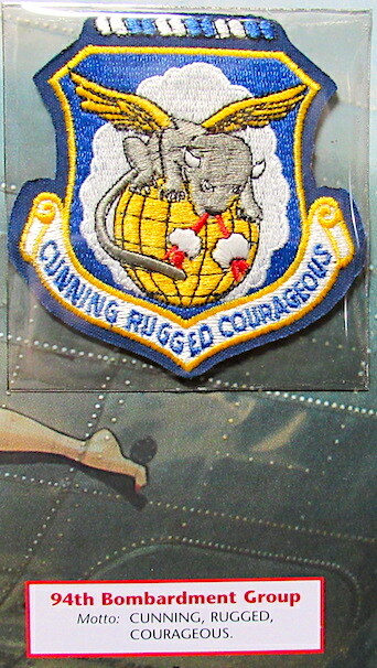 94th BOMBARDMENT GROUP Willabee & Ward WWII EMBLEMS of AIR WAR PATCH Patch Only
