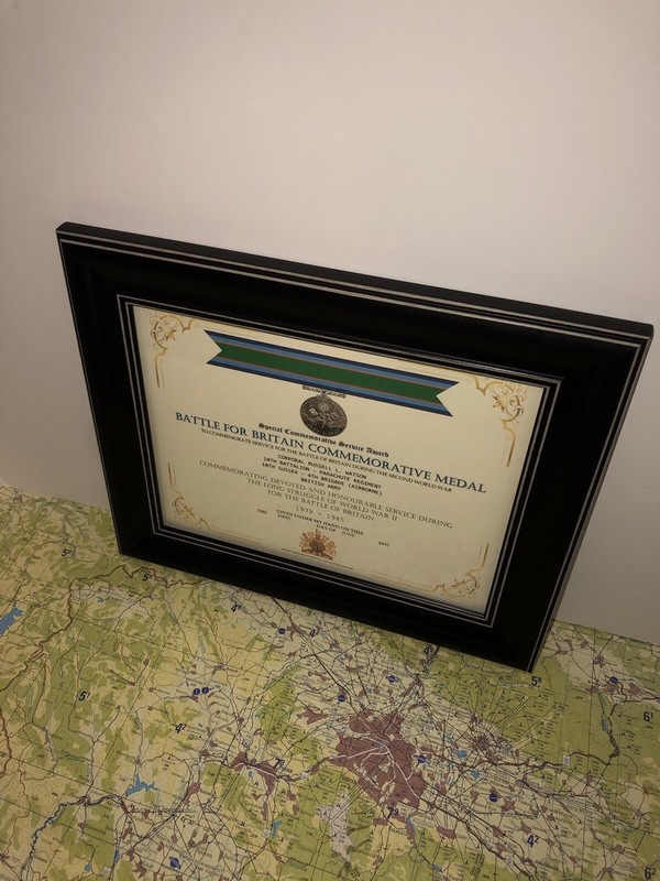 SCSA - BATTLE FOR BRITAIN COMMEMORATIVE CERTIFICATE ~ Type 1 gallery