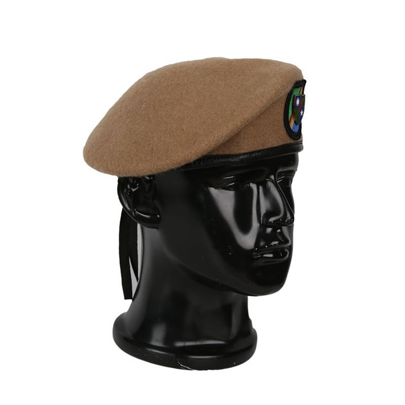 Vietnam War US Army Ranger 75th Ranger Regiment WOOL Beret Khaki Military Hat gallery