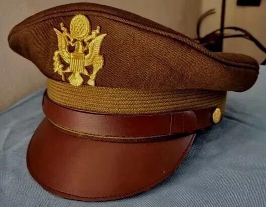 WW2 USAAF US ARMY OFFICERS UNIFORM VISOR HAT CRUSHER STYLE CAP all size
