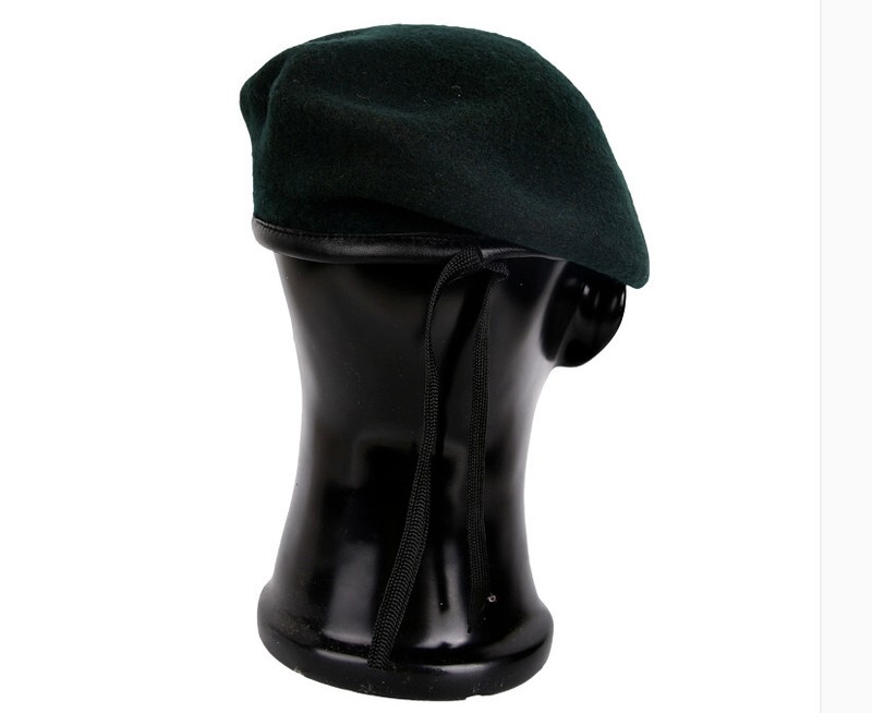 US ARMY SPECIAL FORCES GROUP BLACKISH GREEN WOOL 100% BERET 7-1/2 gallery
