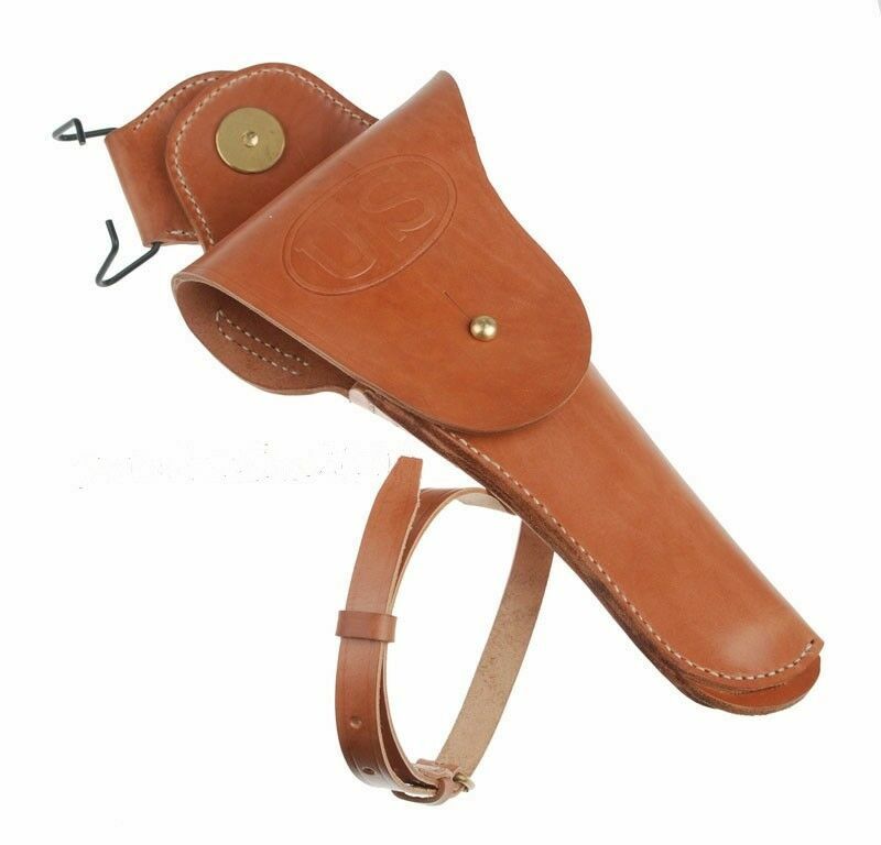 WW2 US U.S. COLT 1911 M1911 CAVALRY BROWN LEATHER PISTOL HOLSTER