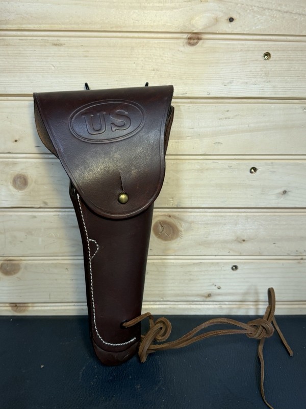 US WW2 WWII M1911 M1911A1 .45 ACP COLT LEATHER HOLSTER TAN RIGHT REPRODUCTION