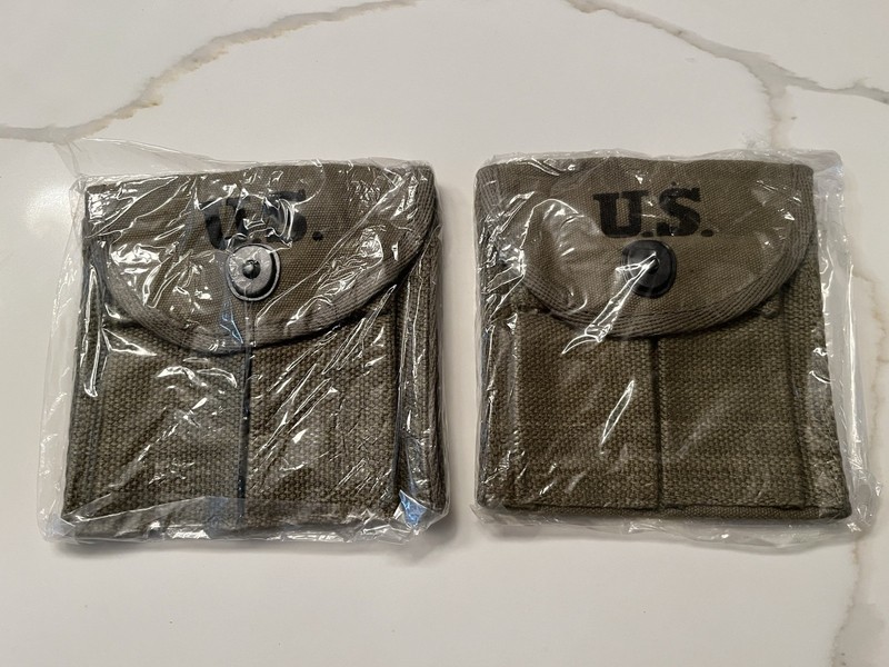 Pair M1 Carbine Magazine Pouches Reproduction