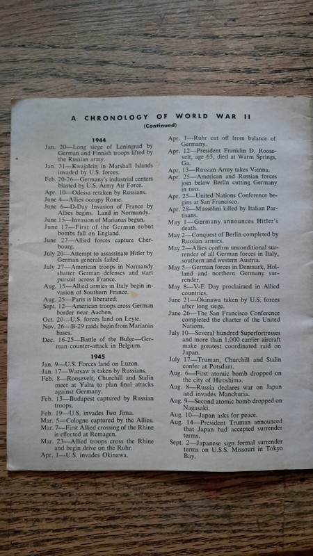 Vintage Atlas Of World War II 20th Commemorative Edition Booklet by C S Hammond gallery