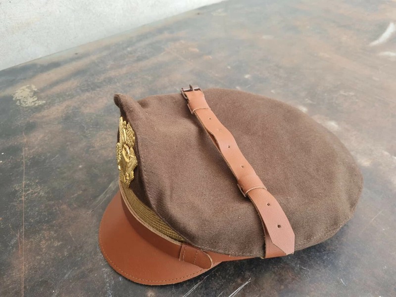 WW2 US Army Aircorps Military Officers Pilots Visor Crusher Hat Cap gallery