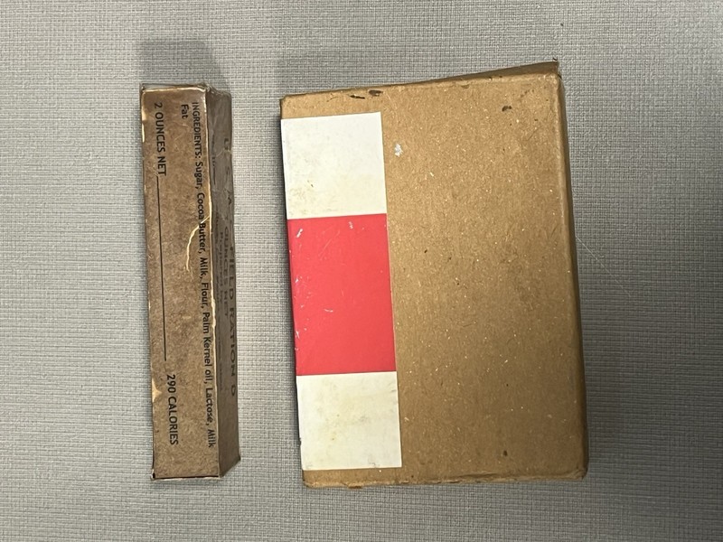 REPRO WW2 US Paratrooper Airborne Ammo Box chocolateratio. Wax Box EMPTY gallery