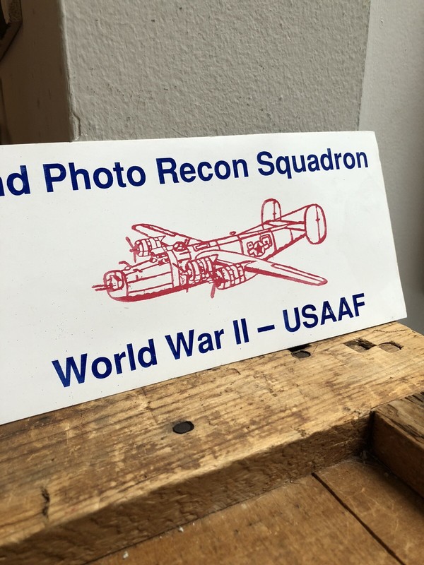 US Army Air Force 2nd Photo Recon Squadron WWII Bumper Sticker gallery
