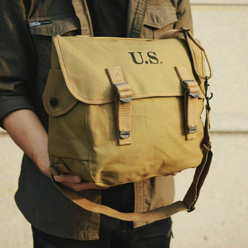 WWII WW2 US ARMY M1936 M36 MUSETTE FIELD BAG BACK PACK TOOL CANVAS HAVERSACK gallery