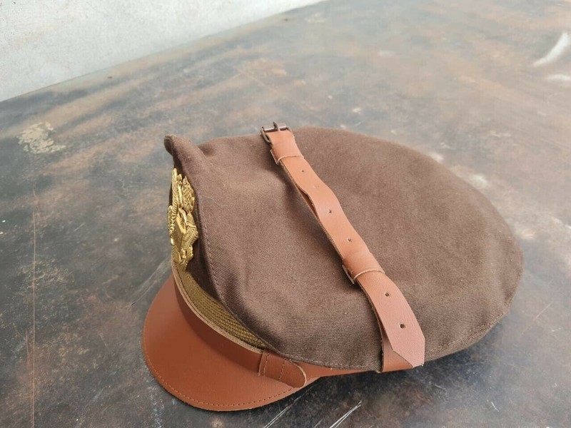 WW2 US Army Air corps Military Officers Pilots Visor Crusher Hat Cap gallery