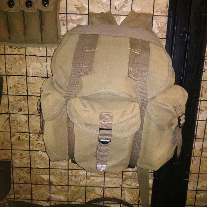 WWII WW2 US ARMY MUSETTE M14 MILITARY HAVERSACK LINEN MILITARY BACKPACK POUCH