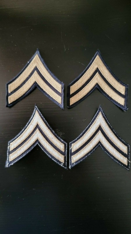 Reproduction WW2 US Army Corporal Fifth Grade Chevrons Rank Pair gallery