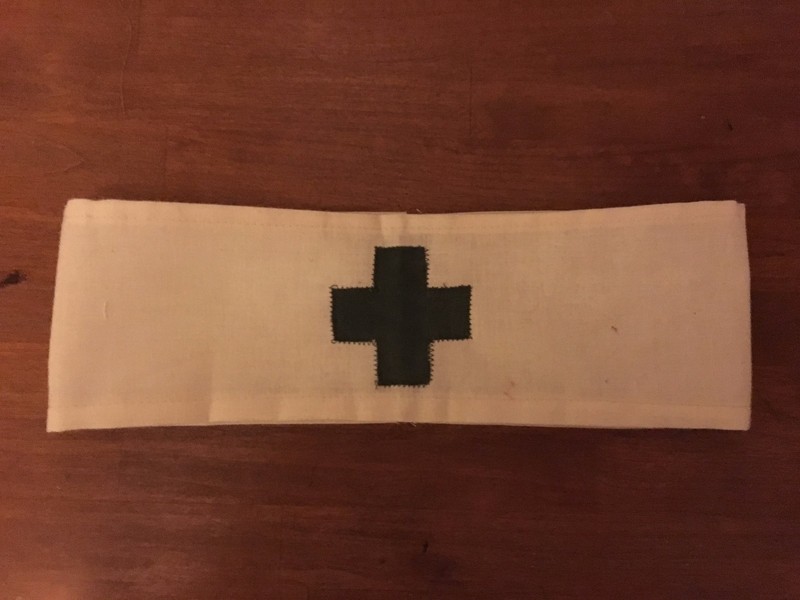 WWII US Army Veterinary Corps Green Cross Armband