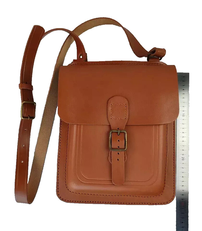 Reproductions CHINESE PLA ARMY genuine LEATHER MAP CASE MESSENGER BAG Retro