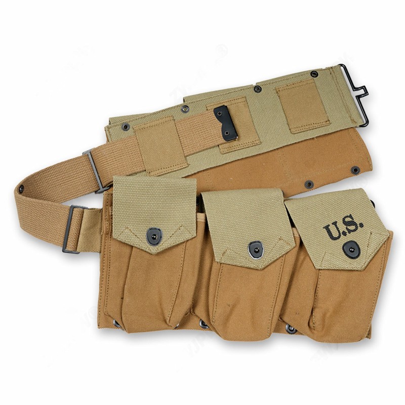 WWII U.S. Army Military M1937 BAR Magazine Belt Pouch Canvas gallery
