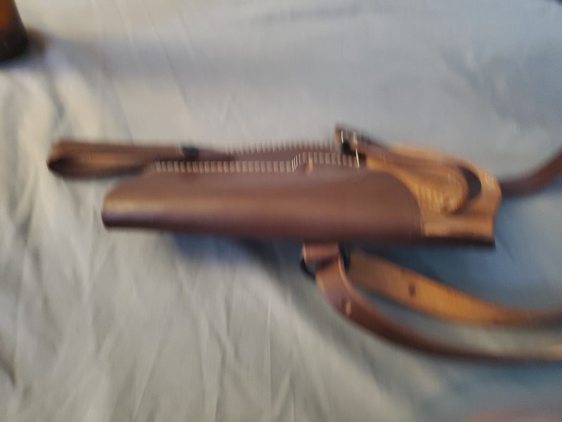 WWII USMC US Army M1916 Colt 45 Leather Holster Mid-Brown Repro New gallery