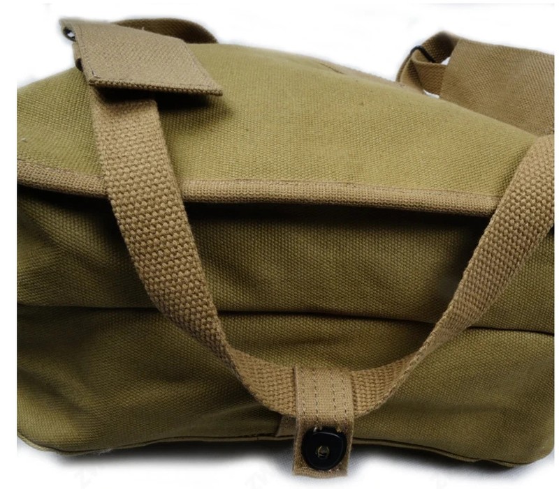 WWII USMC Field Pack Shoulder Bag Pouch Canvas Khaki gallery