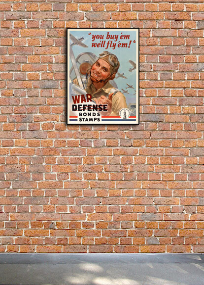 “You Buy ‘Em, We’ll Fly ‘Em!” 1942 Vintage Style World War 2 Poster - 24x32 gallery