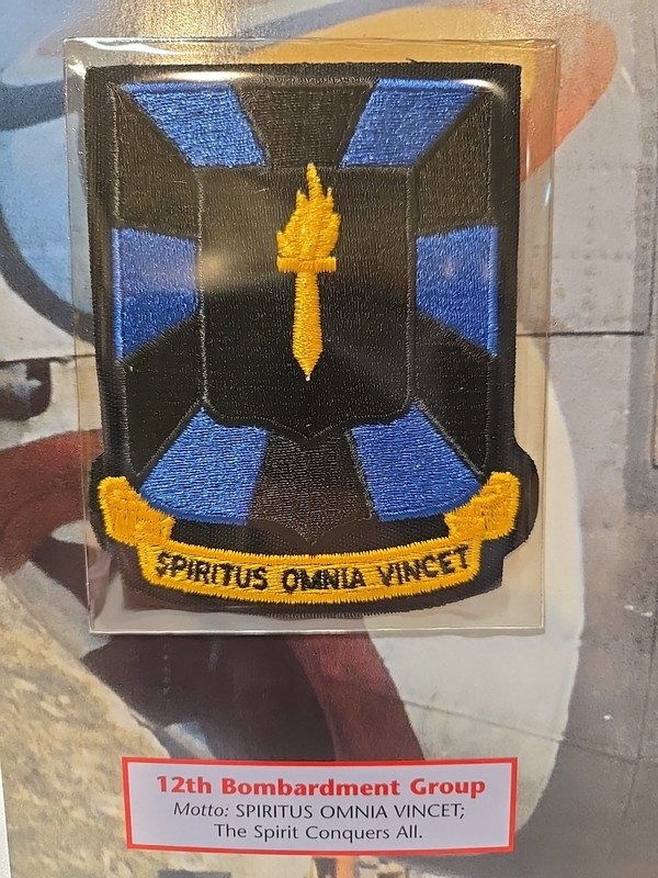 WWII Emblems Of Air War Patch 12th Bombardment Group "Spiritus Omnia Vincet" gallery