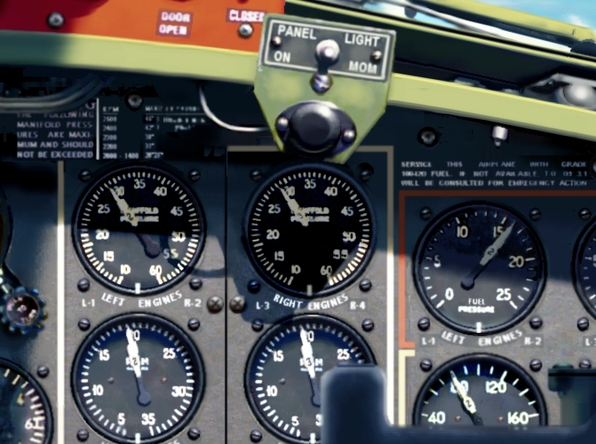B-17 B17 WWII Aircraft Instrument Panel w/Gauges 6 Foot Lifesize Poster