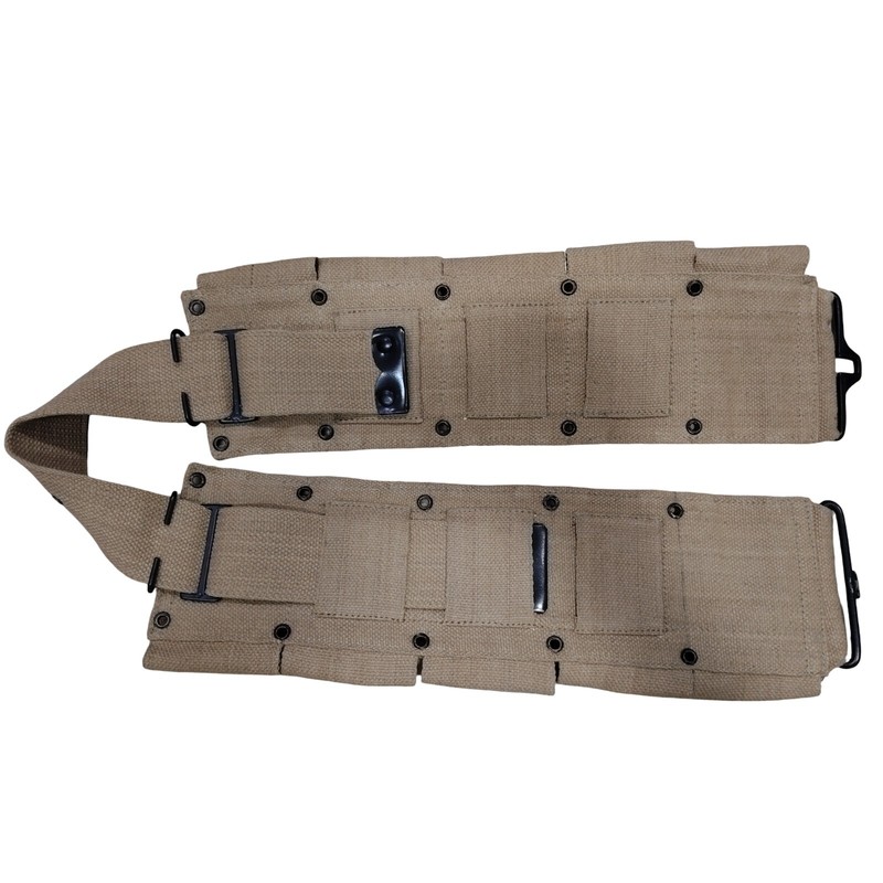 U.S.WWII Springfield M1923 Garand Cartridge Canvas 10 Pocket Belt Khaki gallery