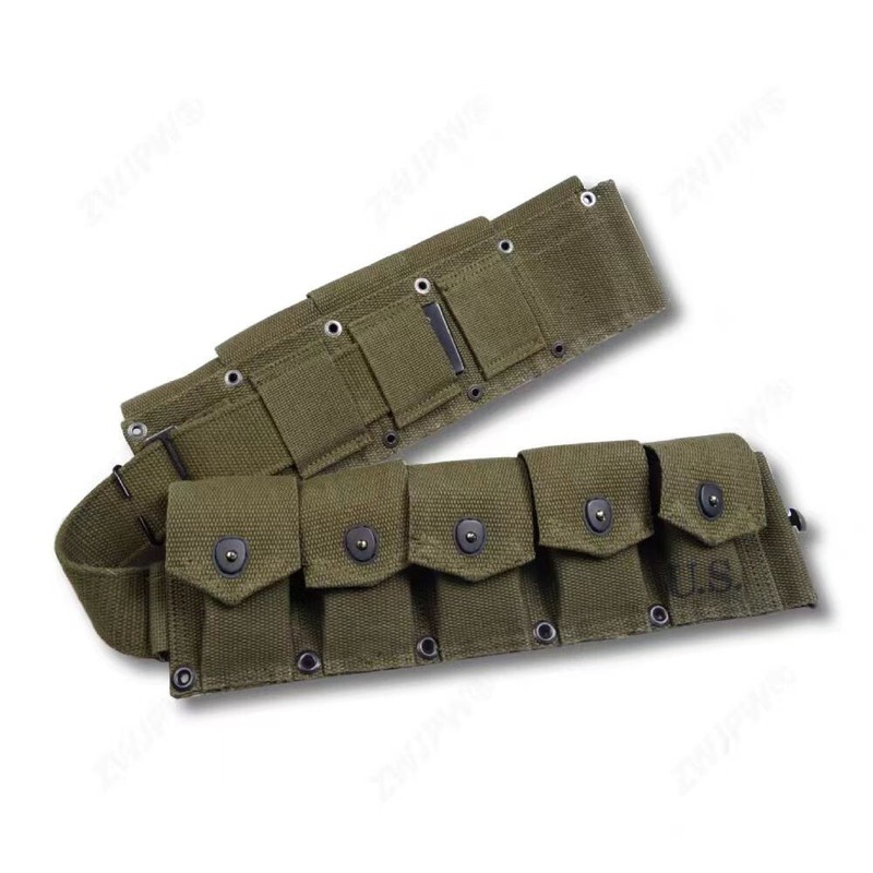 WWII US Army Military Ammo Carbine Garland canvas bag Green