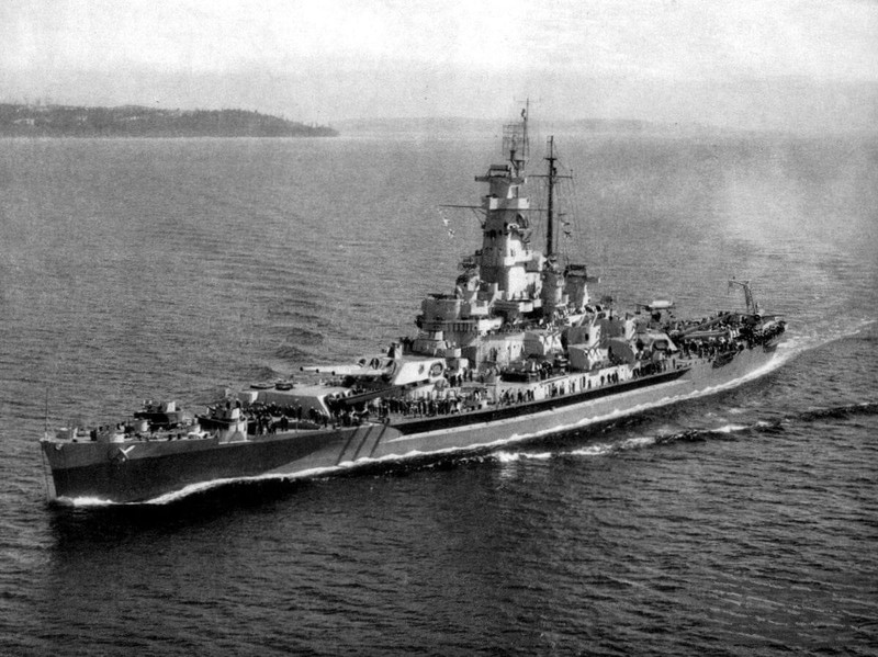 WW2 WWII Photo World War Two / US Navy Battleship USS Massachusetts BB-59