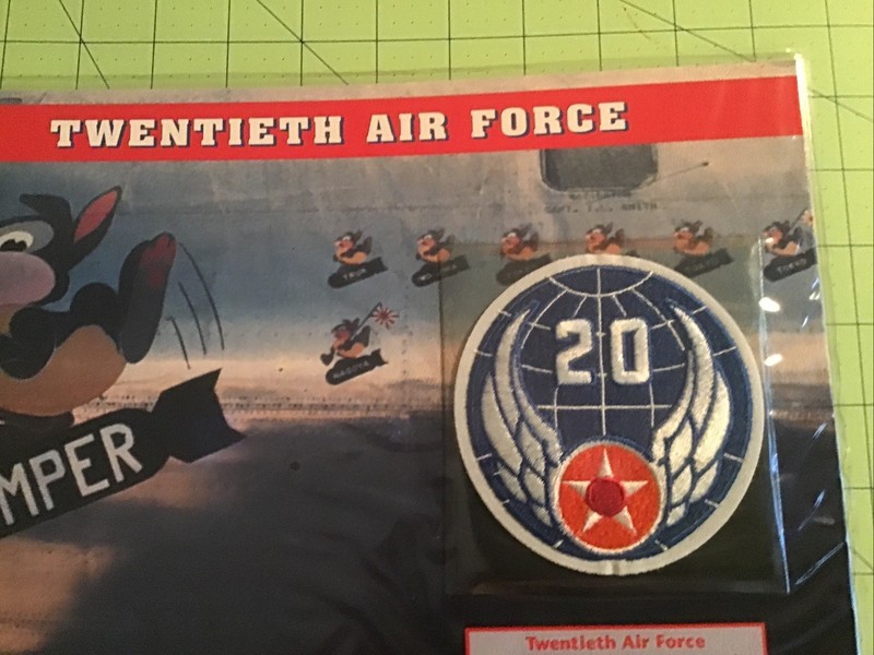 Willabee & Ward Emblems Of Air War WWII Patch 20th Twentieth Force + Card gallery