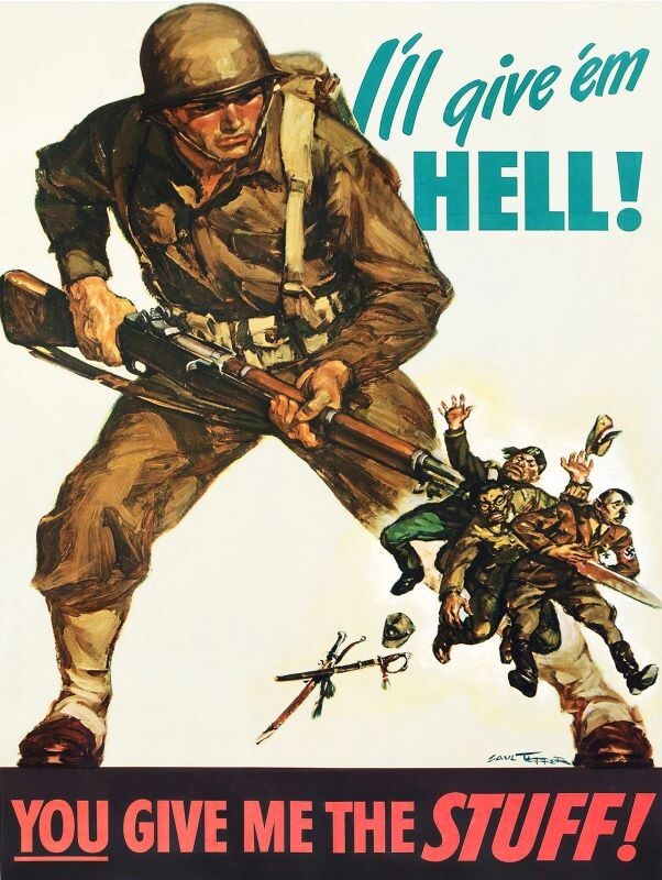 World War Two Theme – Give ’em Hell! NEW METAL SIGN: 9″ x 12″ & Free Shipping