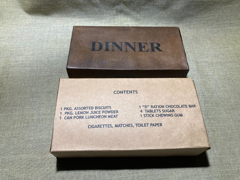 WWII US Army,USMC K-Ration Dinner Box with inner box liner set gallery