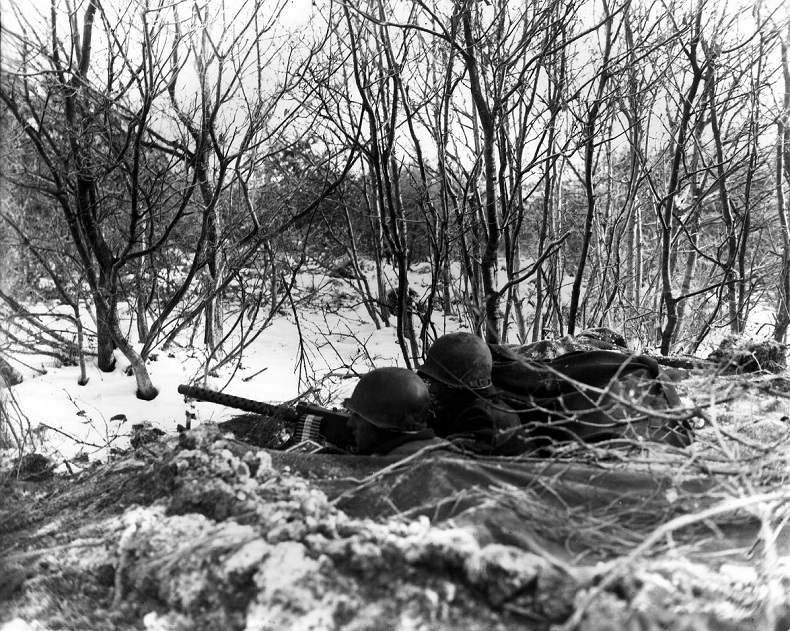 American Road-Block 30 Caliber Heavy Machine Gun 8×10 World War II WW2 Photo 512