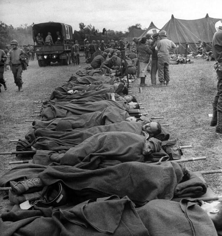WW2 WWII Photo Wounded German POW’s Normandy D-Day US Army World War Two / 1713