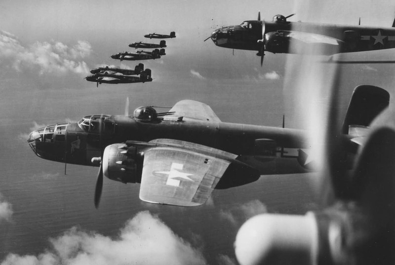 WWII Photo B-25 Bombers 12th Air Force Italy WW2 World War Two USAAF / 5047